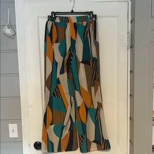 SHEIN Multicolor Geometric Flowy Pants